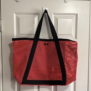 Under Armour Orange and Black Mesh Tote